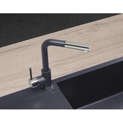 Concept BDG4527DG - Μπαταρία νεροχύτη με αποσπώμενο ψεκαστήρα 26,9 cm γρανίτης/σκούρο γκρι