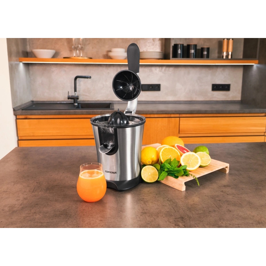 Concept CE3520 - Πιεστήριο με μοχλό για εσπεριδοειδή 0,75 l 160W/230V ανοξείδωτο ατσάλι