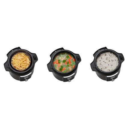 Concept CK8000 - Πολυλειτουργική ηλεκτρική χύτρα ταχύτητας και αεροφριτέζα 5,6 l 11 σε 1 1500W/230V μαύρο