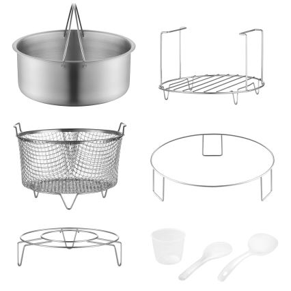 Concept CK8000 - Πολυλειτουργική ηλεκτρική χύτρα ταχύτητας και αεροφριτέζα 5,6 l 11 σε 1 1500W/230V μαύρο