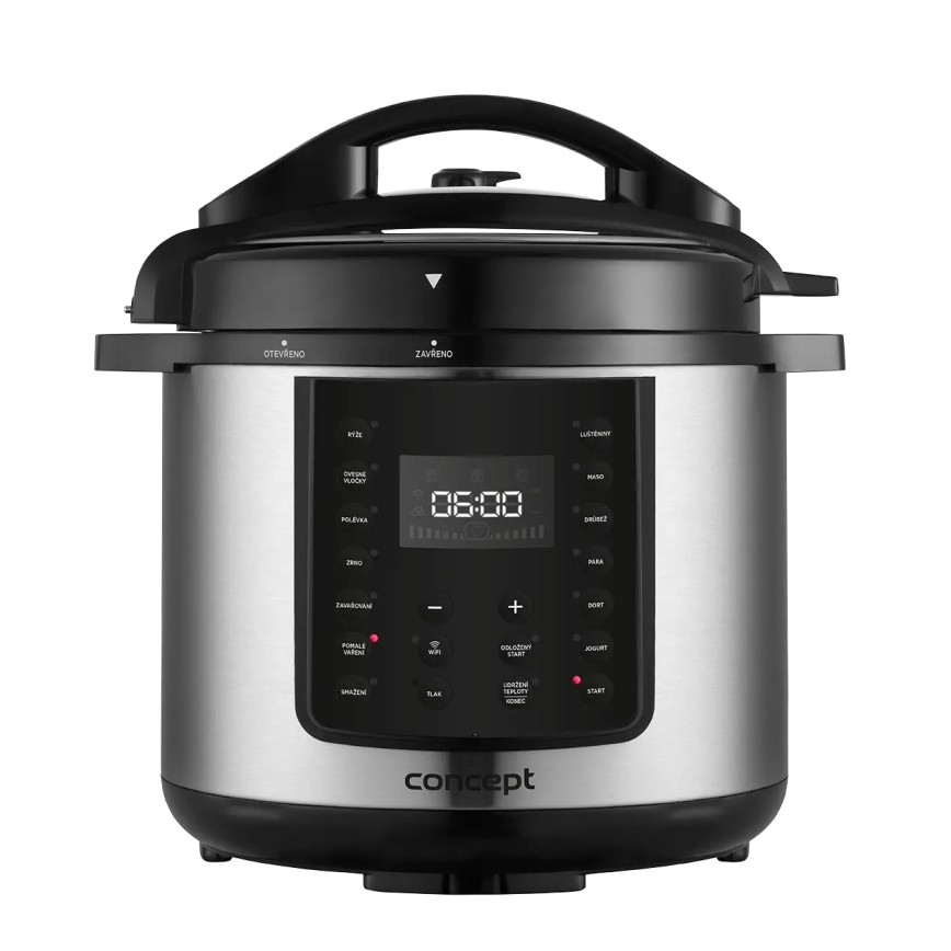Concept CK8001 - Πολυλειτουργική ηλεκτρική χύτρα ταχύτητας 5,6 l 1000W/230V Wi-Fi ανοξείδωτη