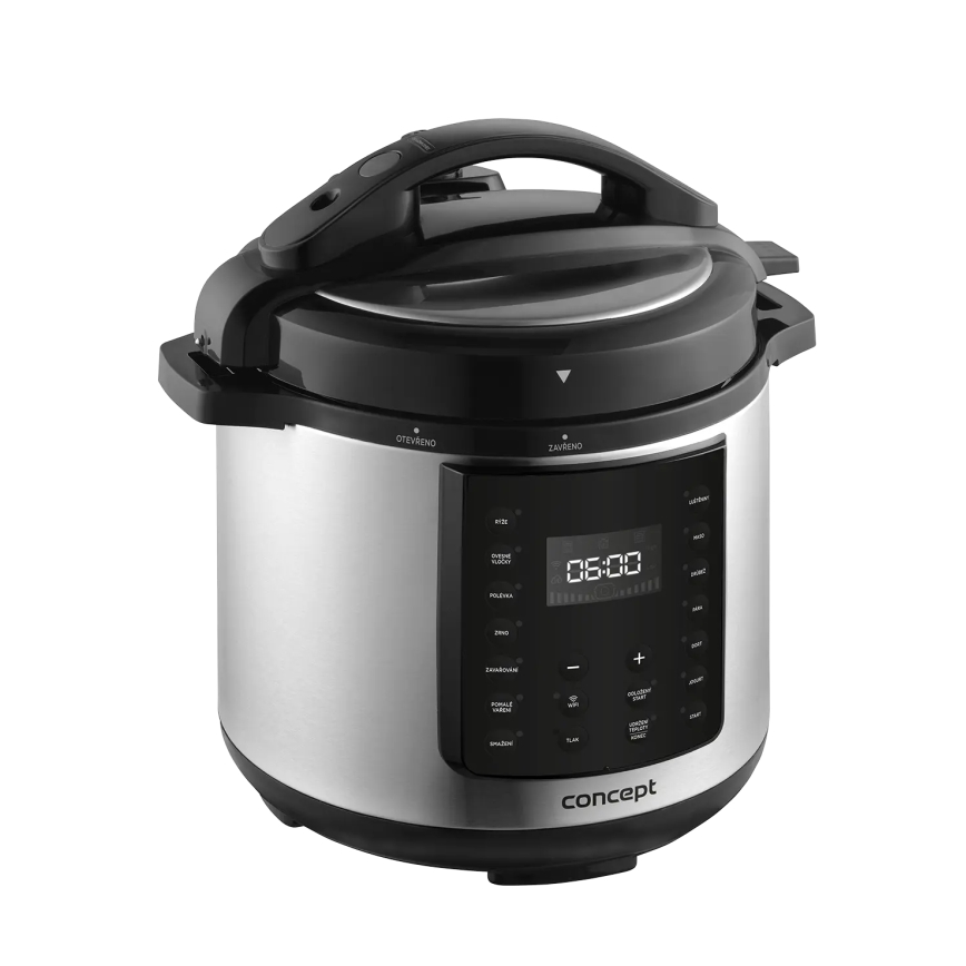 Concept CK8001 - Πολυλειτουργική ηλεκτρική χύτρα ταχύτητας 5,6 l 1000W/230V Wi-Fi ανοξείδωτη