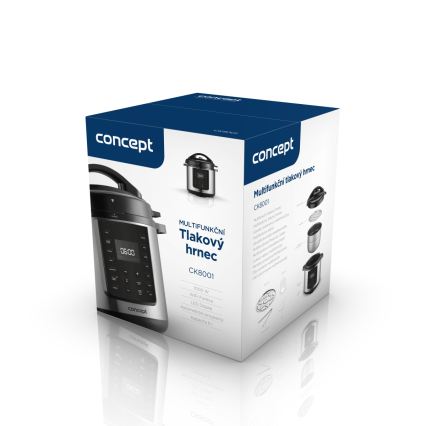 Concept CK8001 - Πολυλειτουργική ηλεκτρική χύτρα ταχύτητας 5,6 l 1000W/230V Wi-Fi ανοξείδωτη