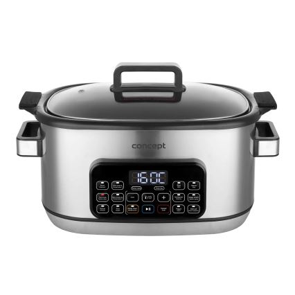 Concept CK9000 - Πολυλειτουργικός ηλεκτρικός πολυμάγειρας 6 l, 10 σε 1, 1250W/230V, ανοξείδωτο ατσάλι
