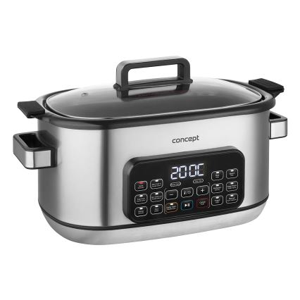 Concept CK9000 - Πολυλειτουργικός ηλεκτρικός πολυμάγειρας 6 l, 10 σε 1, 1250W/230V, ανοξείδωτο ατσάλι