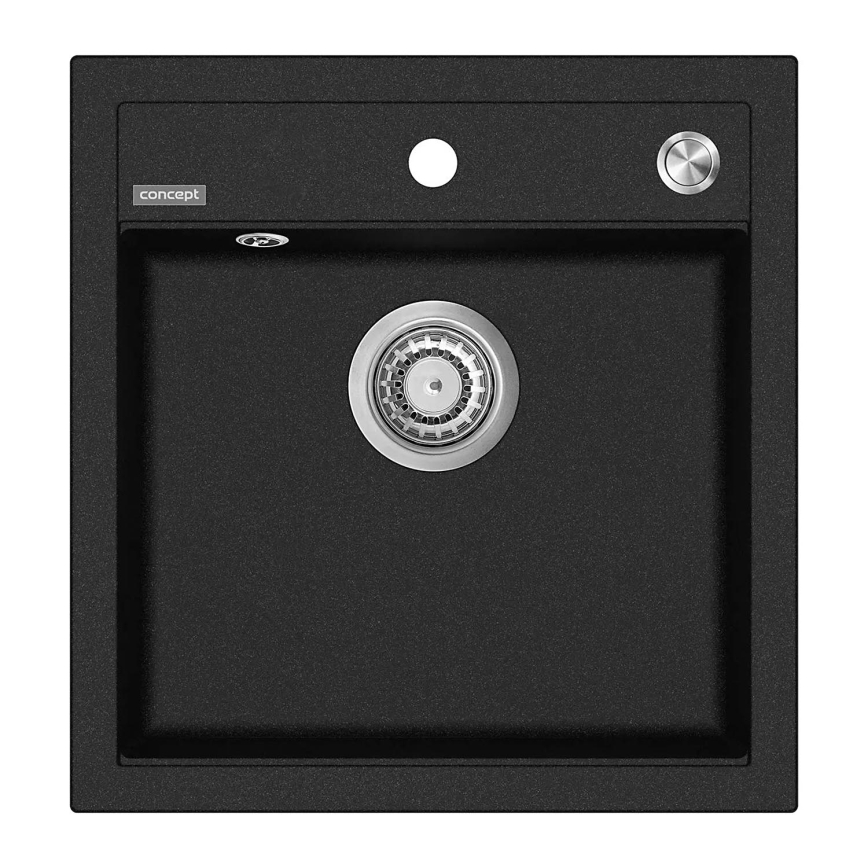 Concept DG00C50BC - Νεροχύτης κουζίνας CUBIS 49x51 cm γρανιτένιος/μαύρος