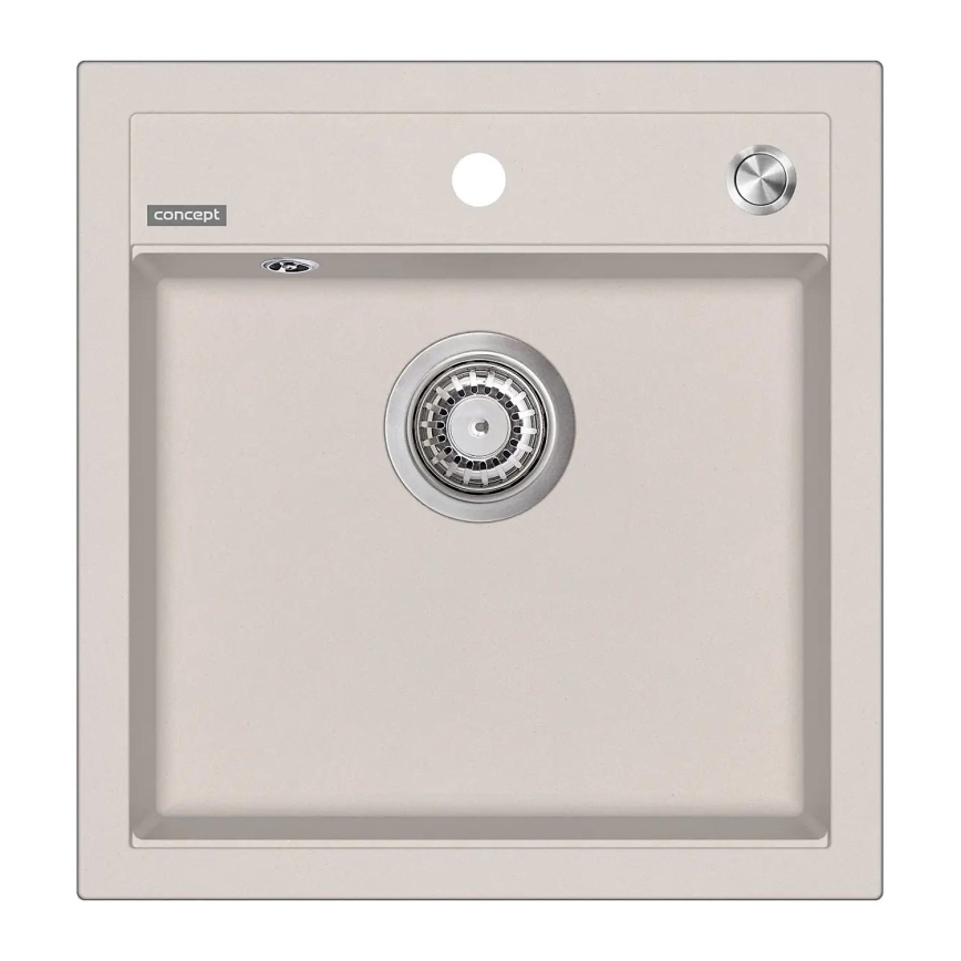 Concept DG00C50BE - Νεροχύτης κουζίνας CUBIS 49x51 εκ. γρανίτης/μπεζ