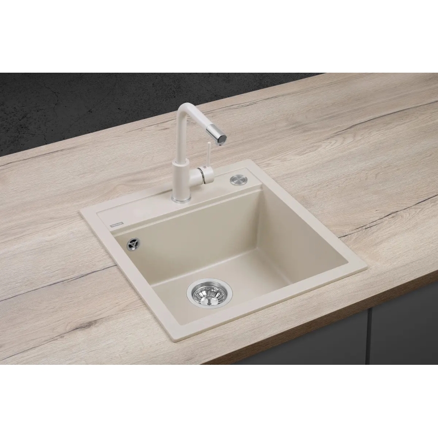 Concept DG00C50BE - Νεροχύτης κουζίνας CUBIS 49x51 εκ. γρανίτης/μπεζ