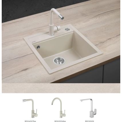 Concept DG00C50BE - Νεροχύτης κουζίνας CUBIS 49x51 εκ. γρανίτης/μπεζ