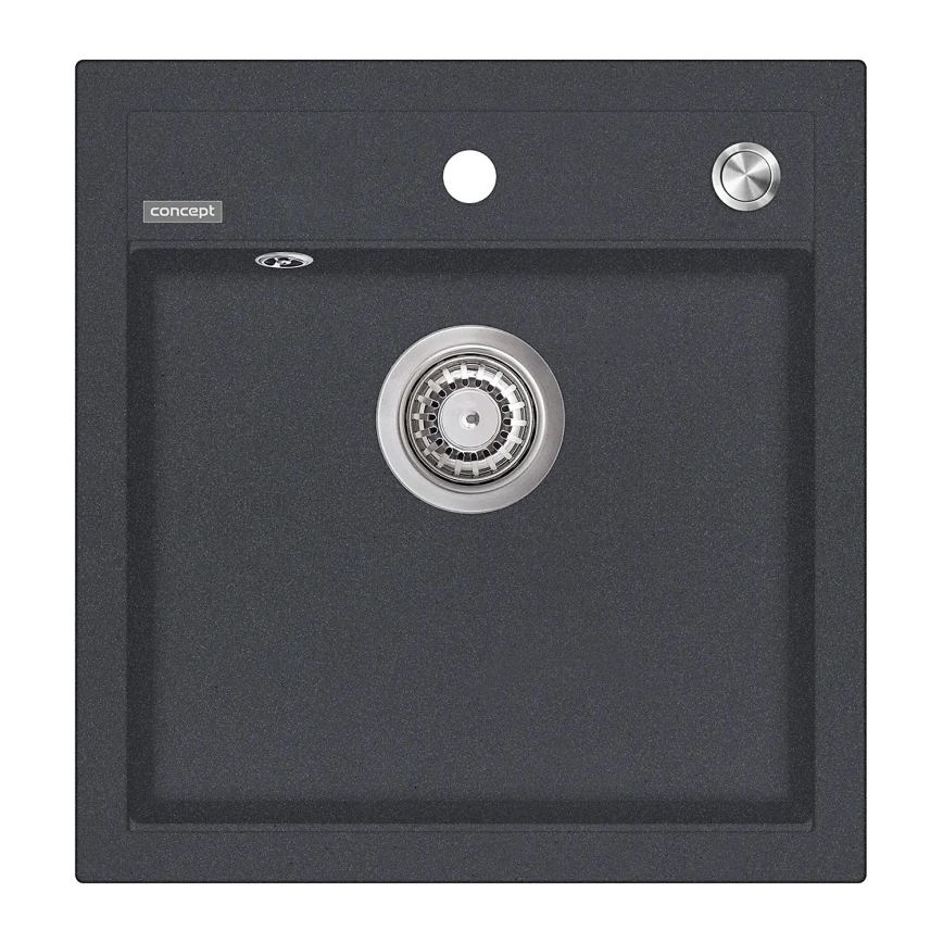 Concept DG00C50DG - Νεροχύτης κουζίνας CUBIS 49x51 cm γρανίτης/ σκούρο γκρι