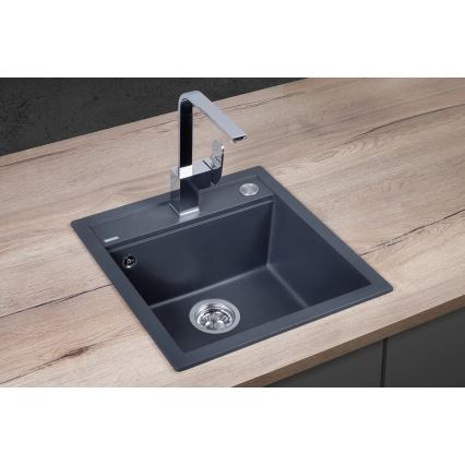 Concept DG00C50DG - Νεροχύτης κουζίνας CUBIS 49x51 cm γρανίτης/ σκούρο γκρι