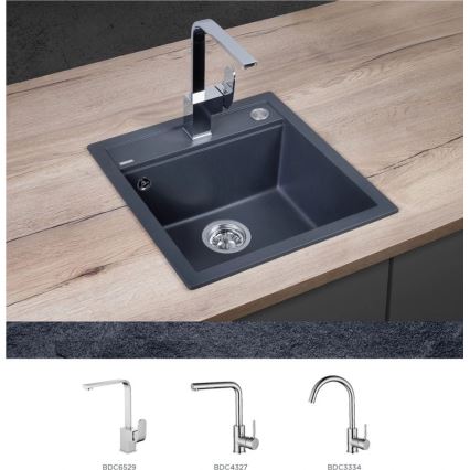 Concept DG00C50DG - Νεροχύτης κουζίνας CUBIS 49x51 cm γρανίτης/ σκούρο γκρι