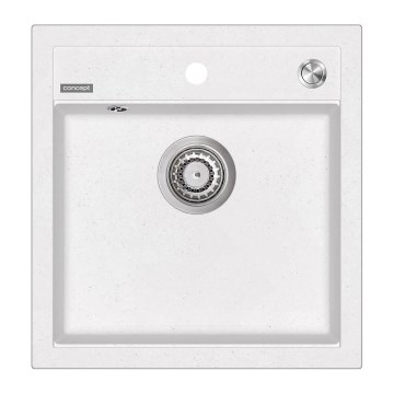 Concept DG00C50WH - Νεροχύτης κουζίνας CUBIS 49x51 cm γρανιτένιος/λευκός