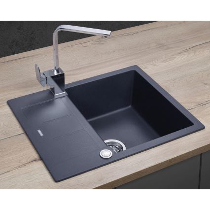 Concept DG05C45DG - Νεροχύτης κουζίνας CUBIS 50x62 cm γρανίτης/σκούρο γκρι