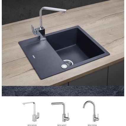 Concept DG05C45DG - Νεροχύτης κουζίνας CUBIS 50x62 cm γρανίτης/σκούρο γκρι