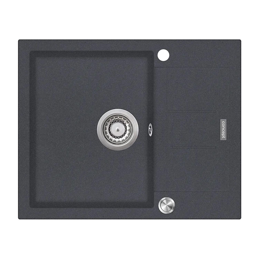 Concept DG05C45DG - Νεροχύτης κουζίνας CUBIS 50x62 cm γρανίτης/σκούρο γκρι