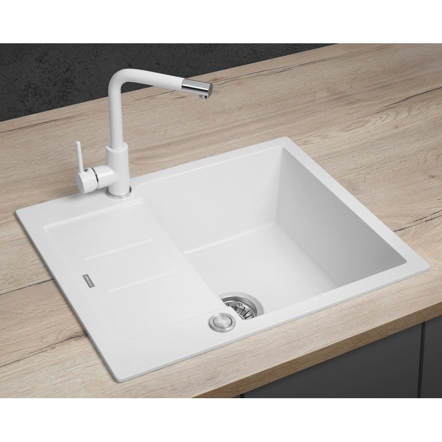Concept DG05C45WH - Νεροχύτης κουζίνας CUBIS 50x62 cm γρανίτης/λευκό