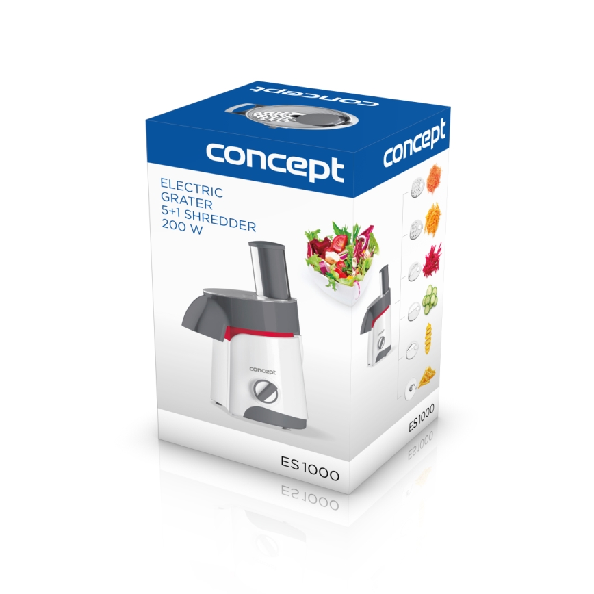 Concept ES1000 - Ηλεκτρικός τρίφτης 200W/230V λευκό/γκρι