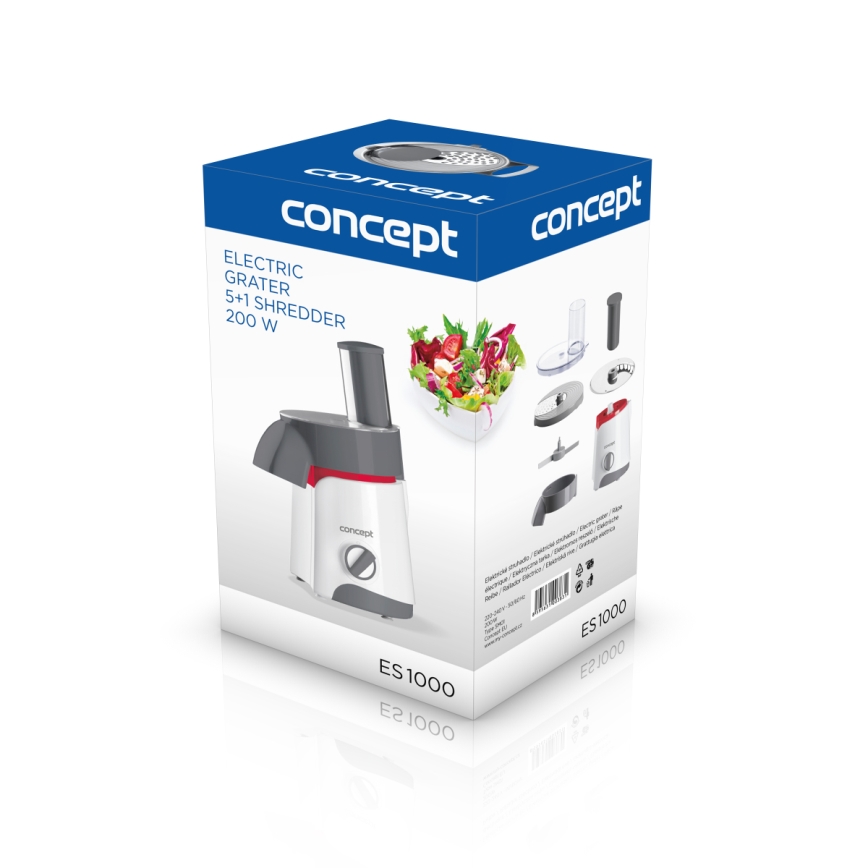 Concept ES1000 - Ηλεκτρικός τρίφτης 200W/230V λευκό/γκρι