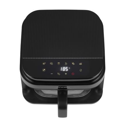 Concept FR5500 - Φριτέζα θερμού αέρα GLASS & FAST 5,5 l 1200W/230V μαύρο