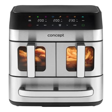 Concept FR9000 - Αεροφριτέζα PIZZA TRIO 18,5 l 2700W/230V ανοξείδωτο/μαύρο