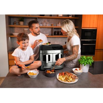 Concept FR9000 - Αεροφριτέζα PIZZA TRIO 18,5 l 2700W/230V ανοξείδωτο/μαύρο