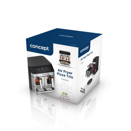 Concept FR9000 - Αεροφριτέζα PIZZA TRIO 18,5 l 2700W/230V ανοξείδωτο/μαύρο