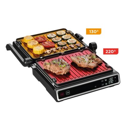 Concept ge3550 - Επαγγελματική ψηστιέρα με θερμοζεύκτη 2000W/230V μαύρο