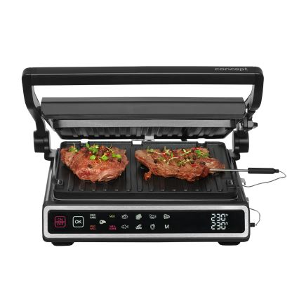 Concept ge3550 - Επαγγελματική ψηστιέρα με θερμοζεύκτη 2000W/230V μαύρο