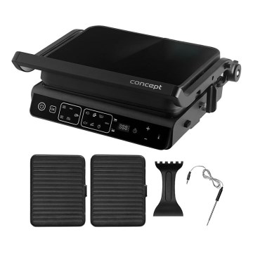 Concept ge3600 - Επαφή ψηστιέρα με θερμοζεύκτη GLASS 2000W/230V μαύρο