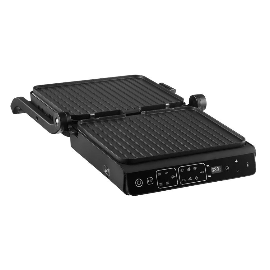 Concept ge3600 - Ψησταριά/Γκριλιέρα με αισθητήρα θερμοκρασίας GLASS 2000W/230V μαύρο