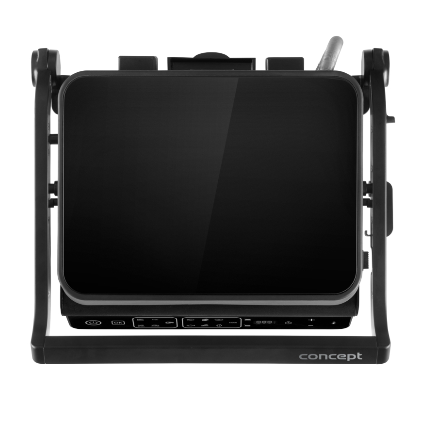 Concept ge3600 - Ψησταριά/Γκριλιέρα με αισθητήρα θερμοκρασίας GLASS 2000W/230V μαύρο