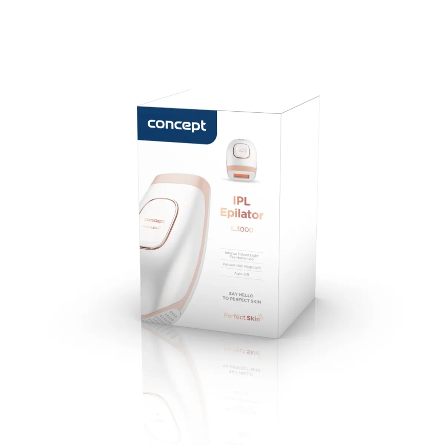 Concept IL3000 - Αποτριχωτής IPL PERFECT SKIN 36W/230V λευκό/ροζ χρυσό