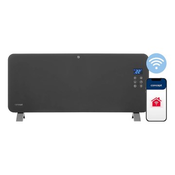 Concept KS4100 - Έξυπνος ηλεκτρικός θερμαντήρας/κονβέκτορας 1000/2000W Wi-Fi IP24 γκρι
