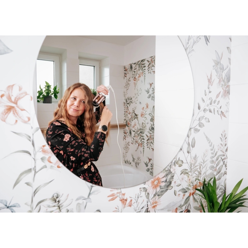 Concept KT2140 - Τριπλό ψαλίδι για μπούκλες GLAM STYLE 100W/230V λευκό/ροζ χρυσό