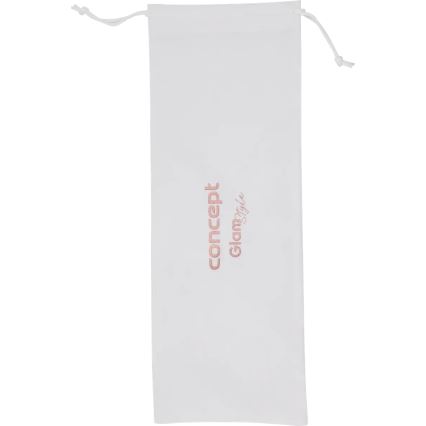 Concept KT2140 - Τριπλό ψαλίδι για μπούκλες GLAM STYLE 100W/230V λευκό/ροζ χρυσό