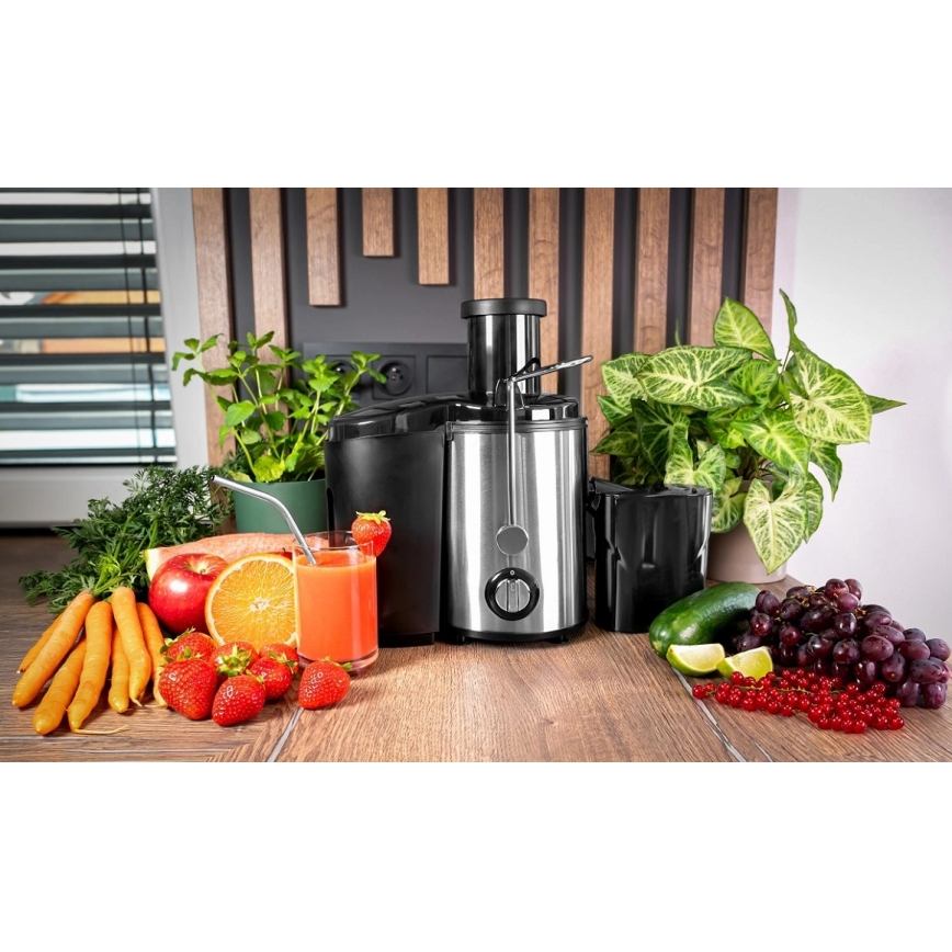 Concept LO7095 - Φυγοκεντρικός αποχυμωτής 1000W/230V μαύρο/ανοξείδωτο