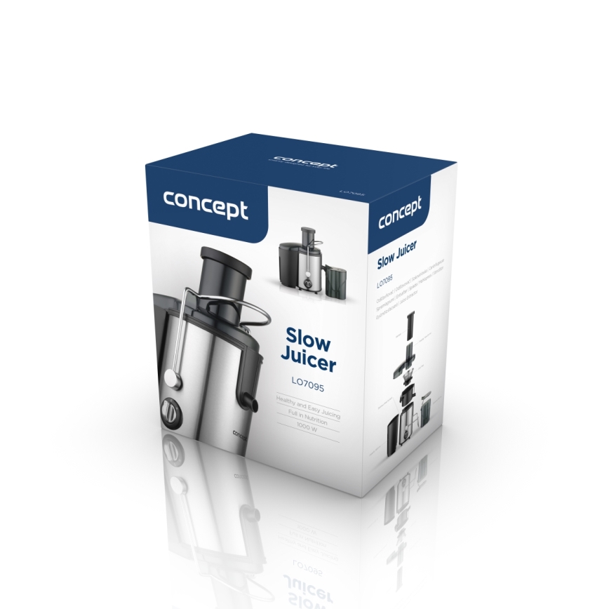 Concept LO7095 - Φυγοκεντρικός αποχυμωτής 1000W/230V μαύρο/ανοξείδωτο