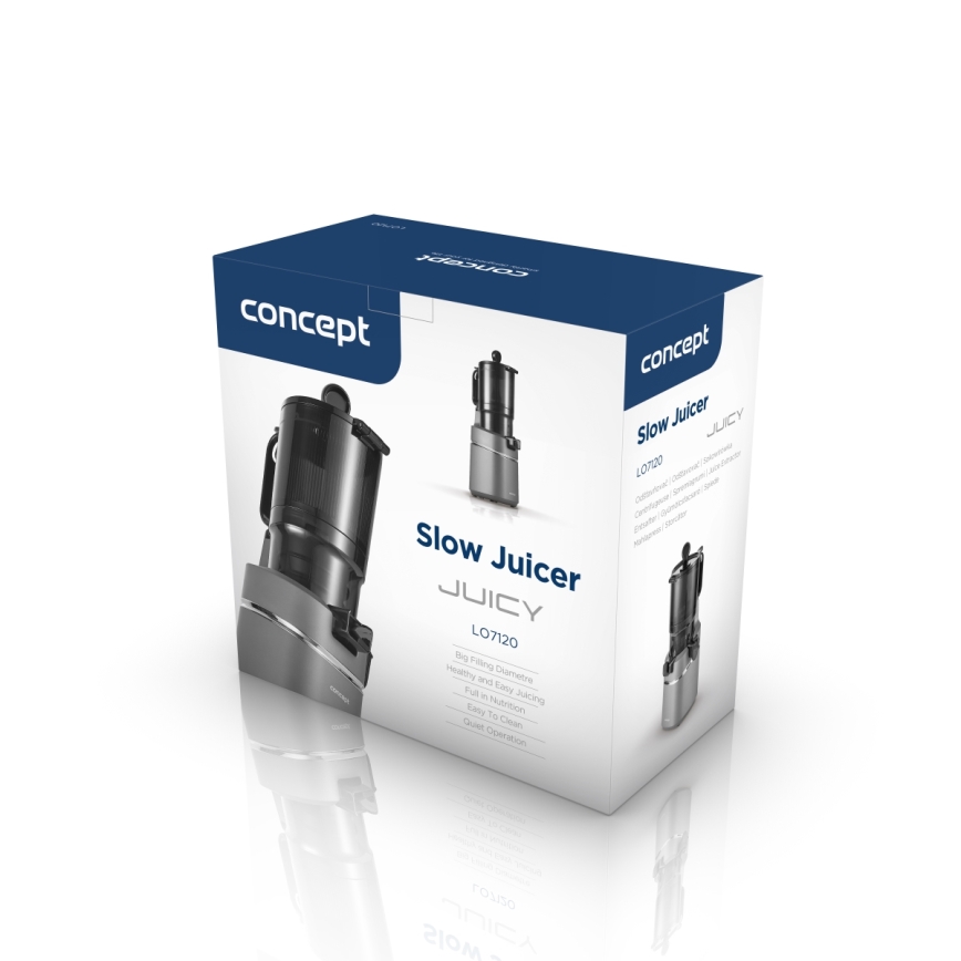 Concept LO7120 - Αποχυμωτής αργής σύνθλιψης JUICY 250W/230V γκρι