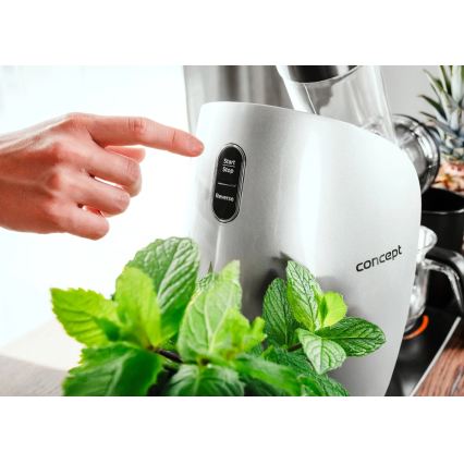 Concept LO7250 - Οριζόντιος αποχυμωτής με κοχλία 200W/230V μαύρο/ανοξείδωτο