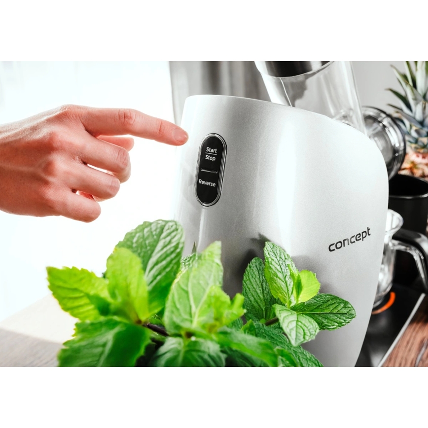 Concept LO7250 - Οριζόντιος αποχυμωτής με κοχλία 200W/230V μαύρο/ανοξείδωτο