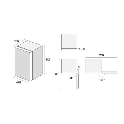 Concept LTR3047bcN - Ρετρό ψυγείο 93 l μαύρο