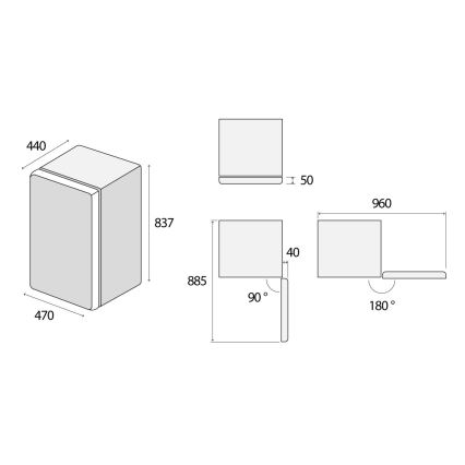 Concept LTR3047whN - Ρετρό ψυγείο 93 l λευκό