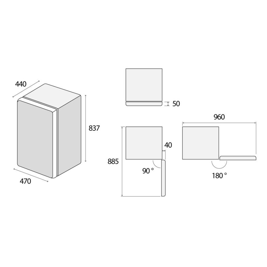 Concept LTR3047whN - Ρετρό ψυγείο 93 l λευκό