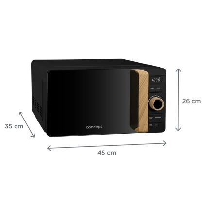 Concept MT3520bc - Φούρνος μικροκυμάτων 800W/230V 20 l μαύρος