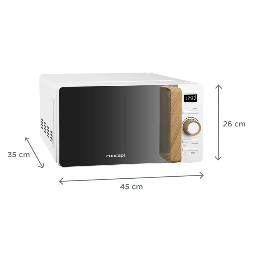 Concept MT4420wh - Φούρνος μικροκυμάτων 800W/230V 20 l λευκός