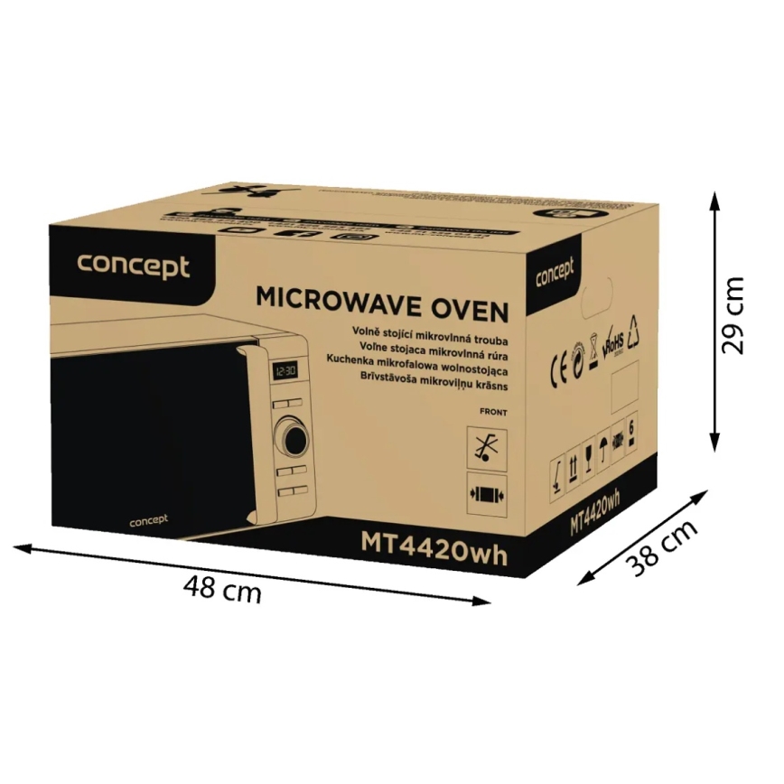 Concept MT4420wh - Φούρνος μικροκυμάτων 800W/230V 20 l λευκός