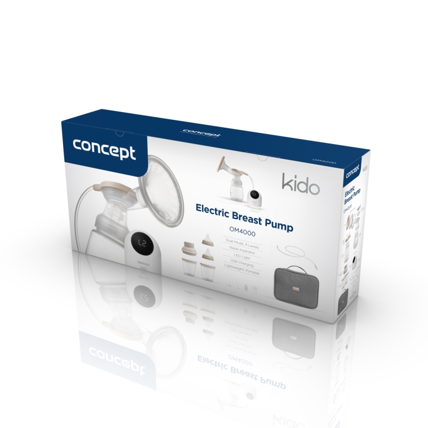 Concept OM4000 - Ηλεκτρική αντλία μητρικού γάλακτος 2-σε-1 KIDO λευκή