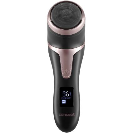 Concept PN3020 - Ηλεκτρική λίμα για φτέρνες PERFECT SKIN 5V 1200 mAh IPX6 μαύρο/ροζ-χρυσό