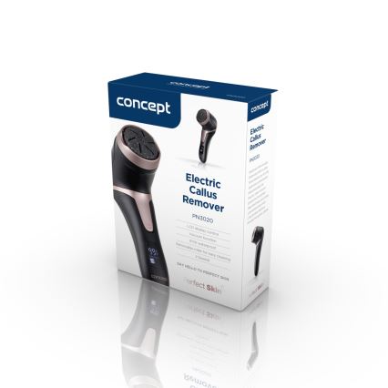 Concept PN3020 - Ηλεκτρική λίμα για φτέρνες PERFECT SKIN 5V 1200 mAh IPX6 μαύρο/ροζ-χρυσό